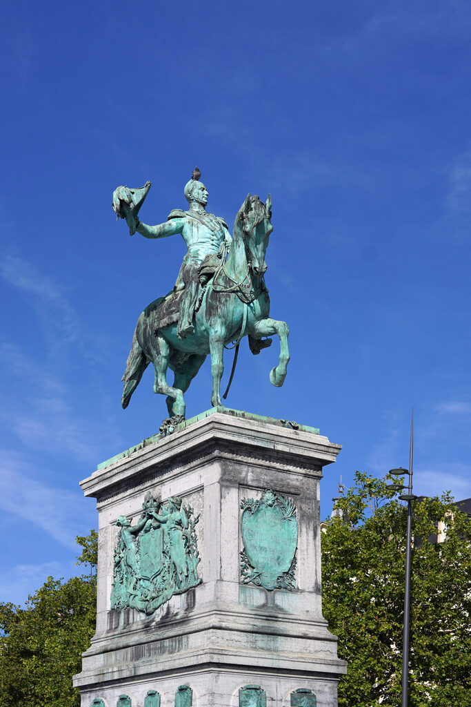 Das Reiterdenkmal von Wilhelm II (=Guillaume II), König de rNiederlande und Großherzog von Luxemburg im 19.Jahrhundert