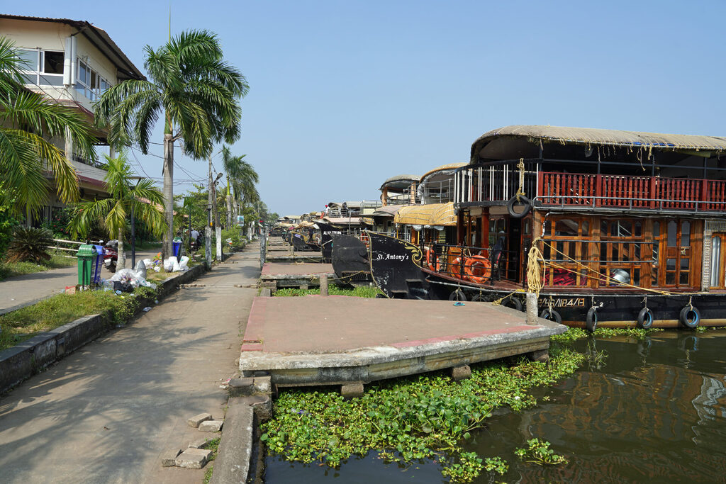 Der Schiffsanleger in Alappuzha, dem früher Alleppey, an dem unser Hausboot startete